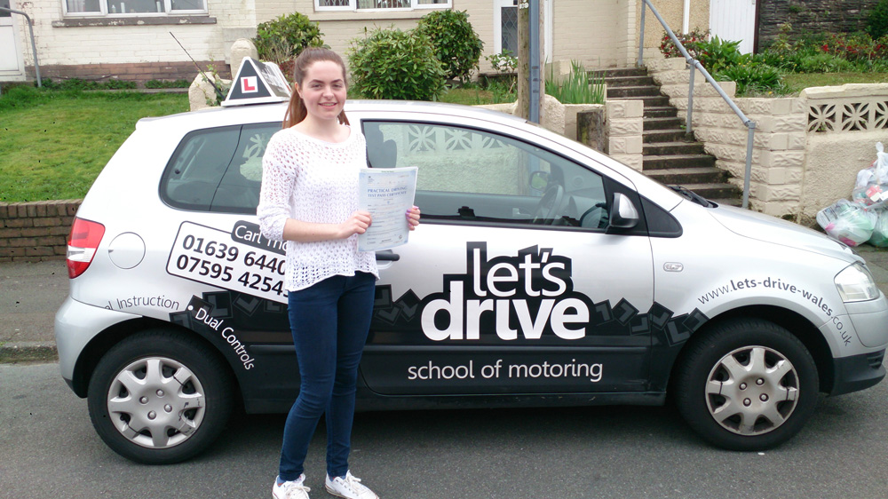 Latest Pass with Lets Drive Wales Katie Richards