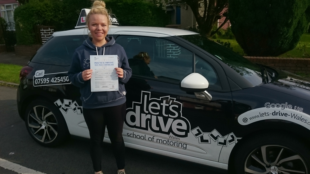 Latest pass with Lets Drive Wales – Tiffany Bennett