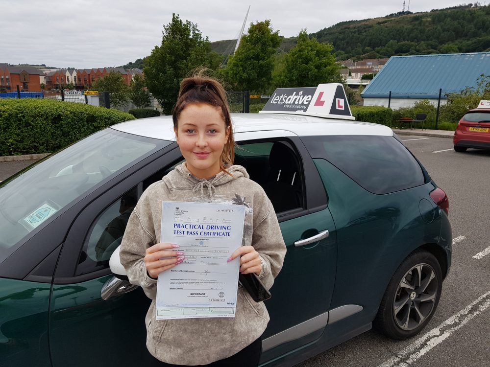 Latest Pass with Lets Drive Wales  –  Kayla Slade