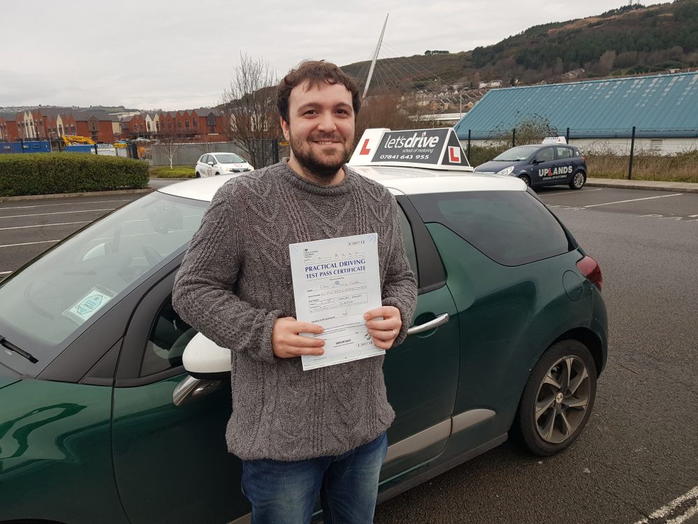 Latest Pass with Lets Drive Wales   –  Liam James Linnie-Godden