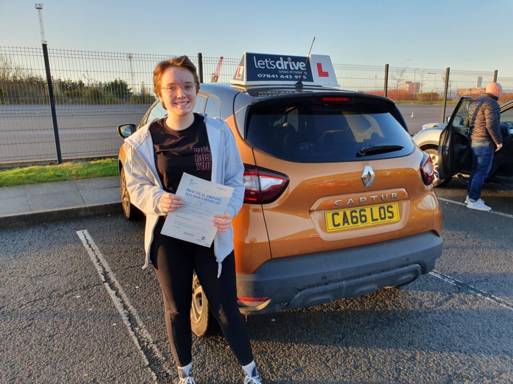 Latest Pass with Lets Drive Wales   –  Caitlin Dilley