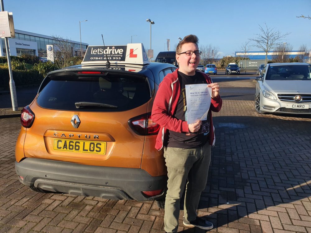 Latest Pass with Lets Drive Wales   –  Sean Williams