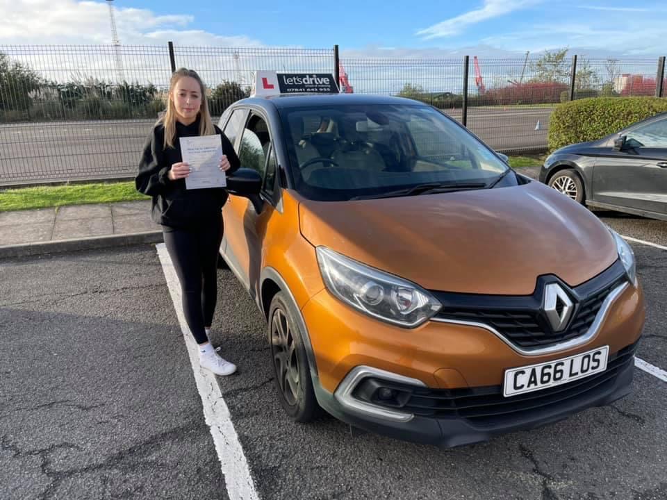 Latest Pass with Lets Drive Wales   –  Emilie Peet