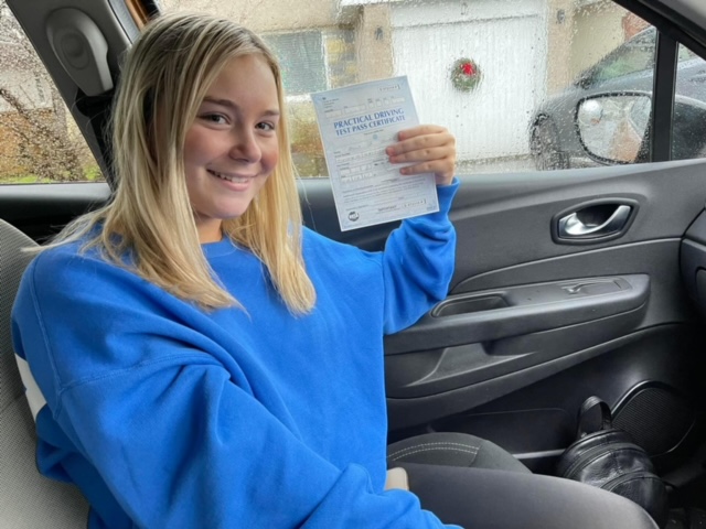 Latest Pass with Lets Drive Wales   –  Holly Jones