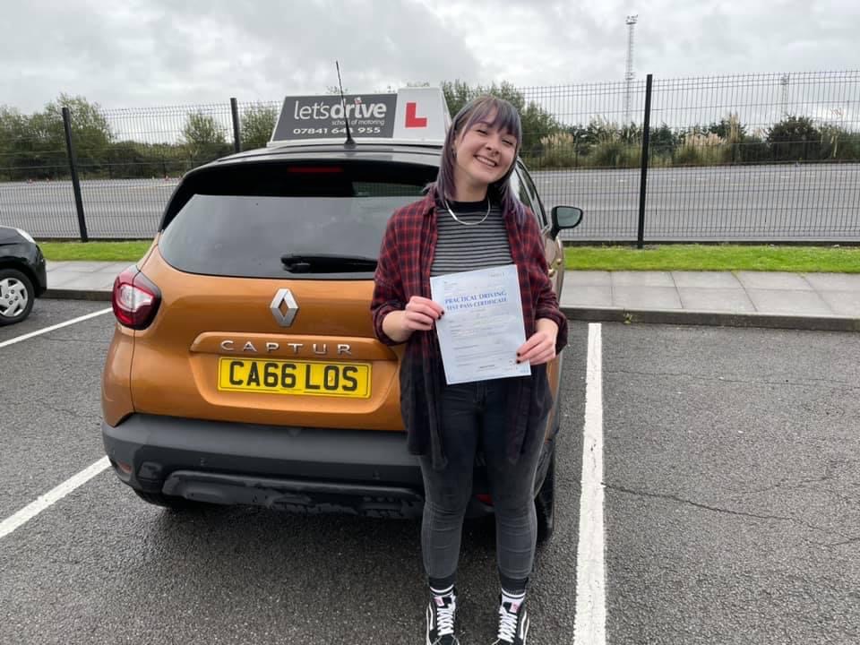 Latest Pass with Lets Drive Wales   –  Sophie Glendenning