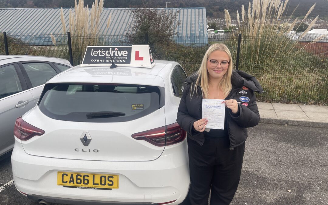 Latest pass with Let’s Drive Wales – Holly Pye