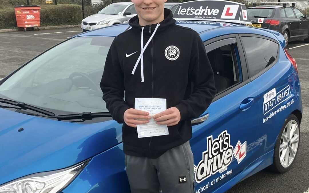 Latest pass with Let’s Drive Wales – Jacob Maunder