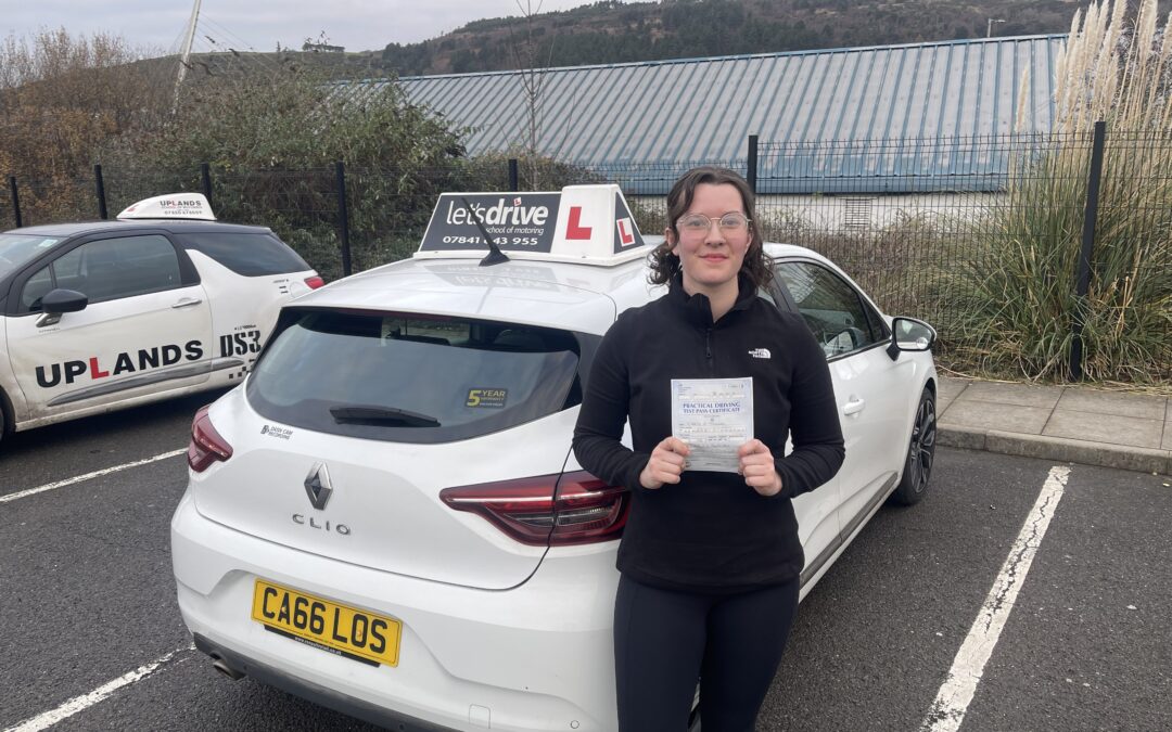 Latest pass with Let’s Drive Wales – Carys Thomas