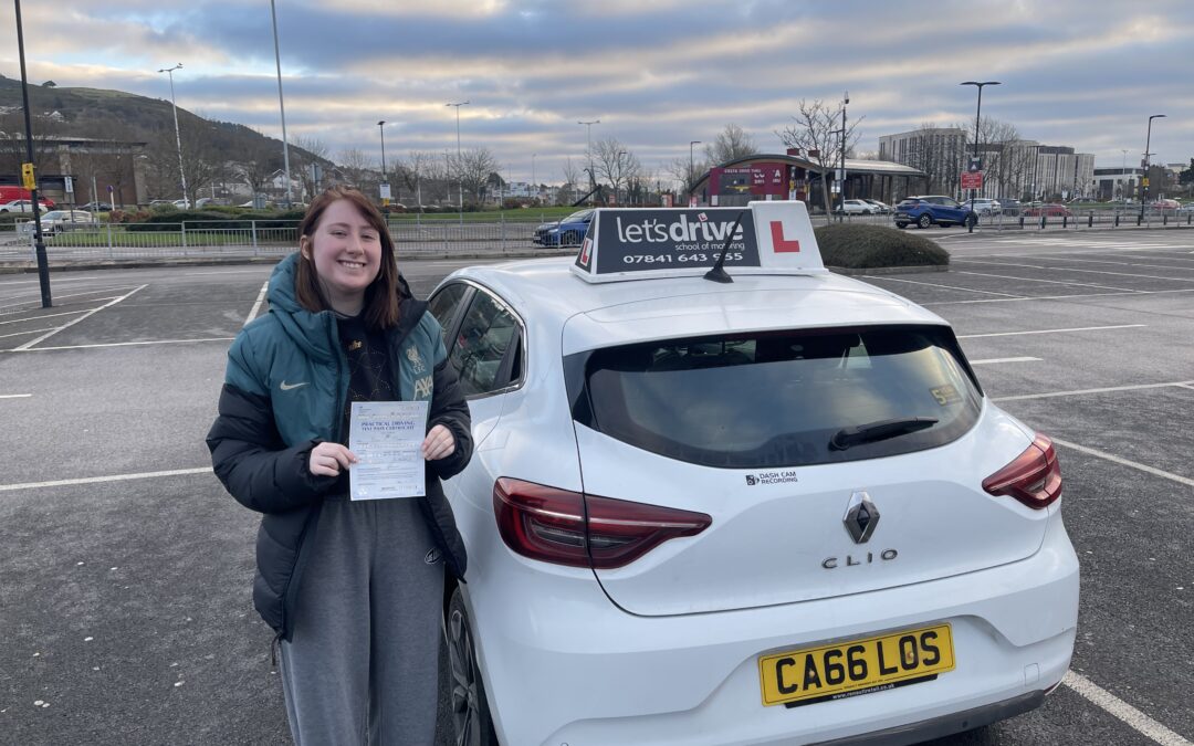 Latest pass with Let’s Drive Wales – Erin Thomas